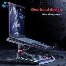 높이조절책상 컴퓨터거치대 다기능 탄소강 홀더 냉각 테이블 거치대 받침대, white, 단일옵션