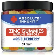 Absolute Immunity 아연 면역 서포트 엘더베리 구미, 30개입, 1개