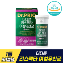 닥터프리오 더다른 리스펙타 여성유산균 프로바이오틱스 수 50억 CFU 락토페린54mg 여성유산균 질 건강 장 건강, 1통, 30캡슐