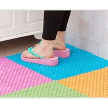 뒷베란다 조립매트 플라스틱깔개 발판 정사각 24.5cm 다용도실, 색상, 그린