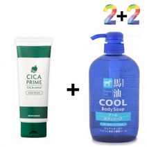 시카 클렌징 폼 개기름 쌀겨 팩 바하, 시카프라임폼2개, 데오워터2개, 시카프라임폼 2개_데오워터 2개