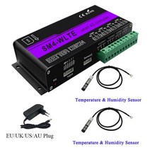IOT 스마트홈 와이파이 무선 GSM 4G LTE 원격 ON/OFF 릴레이 스위치 컨트롤러 I/O 출력 APP 웹 제어 온도, 06 SM4 with 2TH sensor