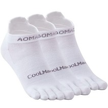 Aomagic 발가락 양말 고 운동용 러닝 다섯 손가락 다채로운 여성 남성용 부드럽고 편안함 경량 A# 3쌍-발목(청록색 플루오레세인 탠저린) 176180, 작은., E4110# 화이트