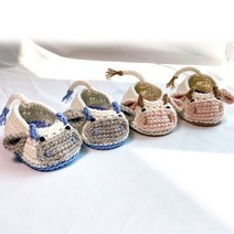 코코얀 2021년 흰 소띠 아기 뜨개 신발 DIY 패키지 (동영상 코바늘포함), A핑크카우, 1세트