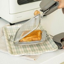 홈메이드 브런치 샌드위치 스텐 토스트그릴 캠핑 위생 간식 안심 취사 석쇠