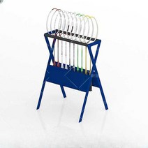 배드민턴 채 거치대 보관대 수납 경기장 테니스 라켓 선반대, 화이트트