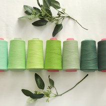 천팜 40수 2합 재봉실 그린 12color, 184 연연두