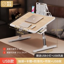 작은 책상 각도조절 책상 이동식 책상, USB모델오크