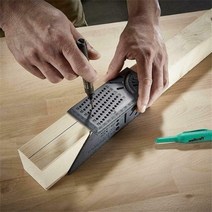 1pc 나무 작업 눈금자 3d 연귀 측정 사각형 45 90도 각도 눈금자 각도 교정 실용 가이드 마커, 회색