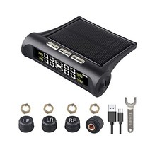 Shenzhen EGQ cloud technology CO.LTD 타이어 공기압 모니터링 시스템 TPMS 솔라 범용 무선 자동차 경보 방수 외부 센서 6개 모드 RV 트레일러 차량