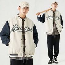 위즈아이 남자 자수 스타디움 자켓 봄 야구 점퍼 WI110J