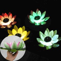 태양열 연꽃등 부처님오신날 연등 인등 초파일 등불 조명 정원 경관 방수, 핑크