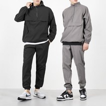 벤티브 남자 우븐후드아노락 우븐하프아노락 조거팬츠 M~4XL 세트