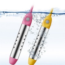 전기 순간 미니 온수기 immersion electric water heater 2000w 휴대용 보일러 온수 풀 히터 미니 히터 양조 업소용 가정용 캠핑 온수기, 노란색