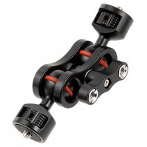 해외 BGNing 다기능 듀얼 볼 헤드 매직 암 마운트 어댑터 소니 DSLR 카메라 용 14 나사 필 라이트 모니, 스탠다드 블랙