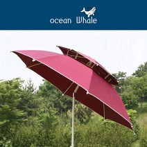 Ocean Whale 대형 베이직 팔각 파라솔 야외 파라솔, 와인