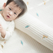 불로홈 자수 유아 아기 100수 고밀도 죽부인 바디필로우 원형 롱 쿠션 베개 커버 면 줄누빔, 5.공룡룡이[죽부인]