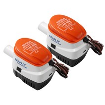 Royalways 플로트 스위치가 내장 된 2 개 팩 1100 GPH 빌지 펌프-12V 자동