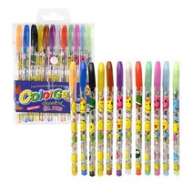 마미북 반짝이 Happy 컬러젤 볼펜3 Color Gell 고주파포장 12색세트-12pcs, 반짝이 Happy 컬러젤 볼펜3 /12색 1세트