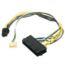 ATX PSU 전원 케이블 24P 6P HP Z220 SFF 메인 보드 서버 워크 스테이션 블랙 도매, 한개옵션0
