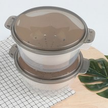오메가키친 쿨라라 채반 찜기 2SET 라면용기 전자레인지 계란 고구마, 쿨라라 찜기 2set 1L 937