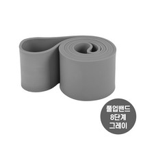 플레이핏 풀업밴드 1~8단계 철봉 턱걸이 라텍스 밴드, 8단계(그레이)