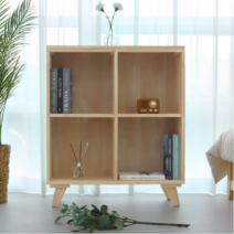 미노스 참죽 원목 책장 2단 800 MCS-005