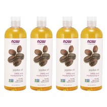 나우푸드 호호바 오일 퓨어 모이스처라이징, 473ml, 4개