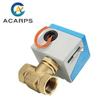 배관자제 스토퍼 1/2 "3/4" 전기 황동 글로브 밸브 와이어 AC 220V 양방향 정지 차단, 03 1