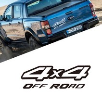 사륜구동 4X4 포인트 스티커 4WD차량용 스티커, 일반화이트