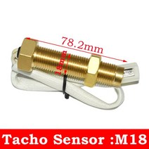 AD 85MM 타코미터 해양 보트 용 LCD 시간 측정기 RPM 게이지 0-3000 4000 미터 ch 센서 7 색 백라이트, M18 Sensor