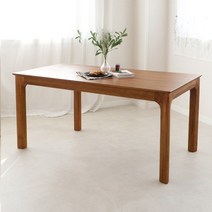 라로퍼니처 발렌시 1400 참죽나무 원목 4인 식탁 세트 4인용 테이블, 단품-테이블