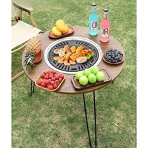 접이식 불판 테이블 캠핑용 야외 테라스 경량 화로, I
