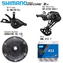 시마노 변속기 DEORE 후방 드레일러 SLM6100R 기어 레버 12 단 RDM6100 SUNSHINE HG 50 52T 카세트 스프로킷 CNM6100 체인 부품, 14.M6100KMC X12N - 50T