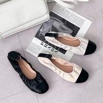 신블리 투톤 로우굽 밴딩 플랫슈즈 1cm(3color)