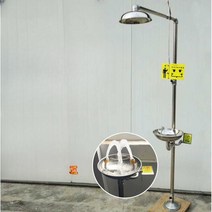 공장 샤워기 세안 세척기 실험실 세안기 공장 스틸, 이중유입구 + 페달 ABS 세면대