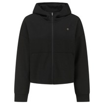 탑텐 22 FW 여성 트레이닝 더블니트 하이넥 후드 집업 BK