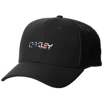 오클리(OAKLEY) 골프 모자 6 패널 메탈 남성 블랙/아메리칸 플래그 L-XL, 블랙