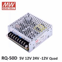 원래 mean well RQ-50D 50 w 쿼드 출력 5 v/12 v meanwell 전원 공급 장치 dc, 한개옵션0