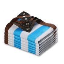 텐트 그늘막 차양 × 캐노피 천막 여름 정원 뒤뜰 자외선 차단 내구성 햇빛 가리개, Blue White Stripes+2*3 메터