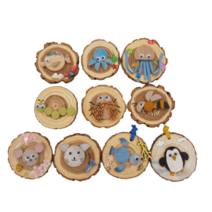 나무와곤충 10종세트 B 천연나무 목걸이 만들기세트 DIY (국내제조) 동물 꽃 물고기