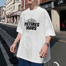 10대 남자 학생옷 영문 레터링 티셔츠 프린팅 로고티