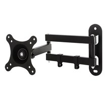 듀얼모니터받침대 10-32 인치 평면 및 곡선 tv 용 tv 벽 마운트 홀더 75x75100x100mm 용 360 회전 90도 틸트 스탠드 브래킷, 씨엔, 검은색