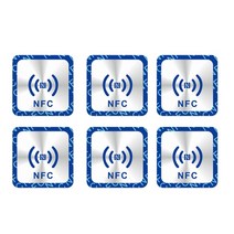 6PCS NFC NTAG215 태그 스티커 13.56MHz 범용 라벨 RFID 토큰 순찰 자동, 유형 b