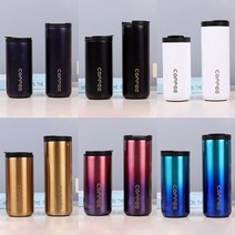 chrome 크롬 컬러 텀블러 350ml 500ml 데일리 텀블러 이중스텐 텀블러 모던텀블러 심플텀블러 보온병 슬림텀블러 이중스텐 보온보냉, 500ml 블랙