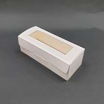 오즈패키지 깔끔한 화이트 마카롱 선물디저트 케이스 박스 다쿠아즈 쿠키 4구/5구 10매