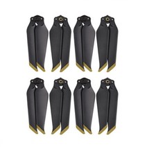 드론프로펠러 dji mavic 2 pro 줌 프로펠러 8743 저소음 소품 dji mavic 2 용 퀵 릴리스 접이식 블레이드 소품 액세서리 드론 부품, 4 쌍 황금 줄무늬