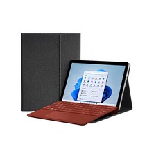 서피스 프로7 전용 키보드 커버 가죽 슬리브 거치 케이스, 그레이