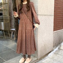 바보사랑 겟잇미 프릴 플라워 레이스 롱원피스 .겟잇미