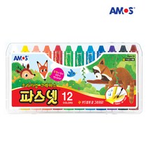 콩꼬물마켓 파스넷 프리미엄 크레파스 손에 안묻는 크레용, 12색